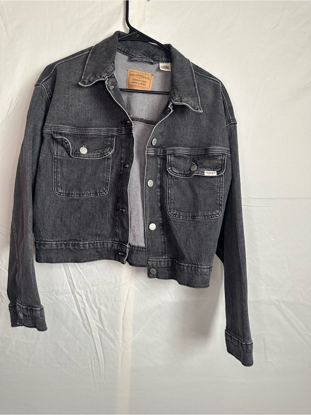 Levi's Black Cropped Denim Jacket - Women's